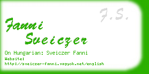 fanni sveiczer business card